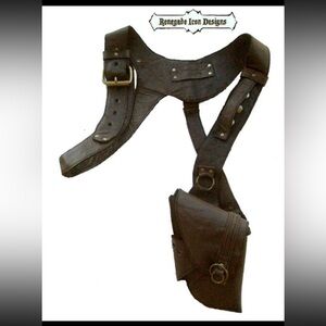 Leather Holster Bag Shoulder Festival Burning Man Utility Unisex Steampunk